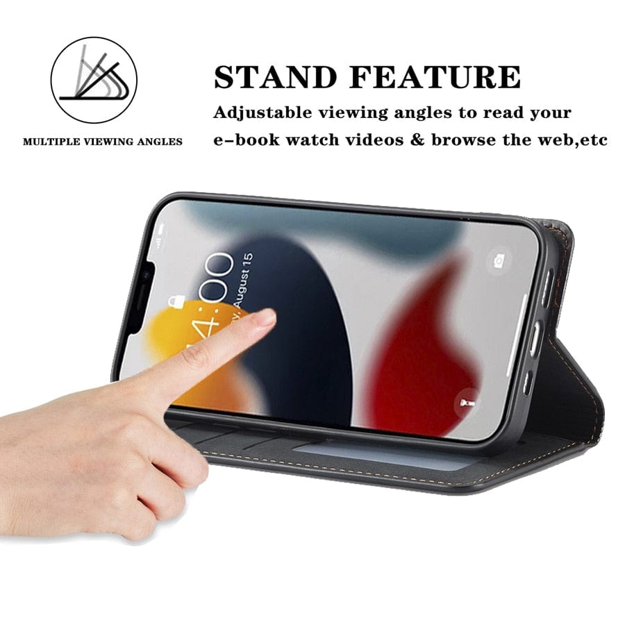 iPhone 15 Leather Wallet Case