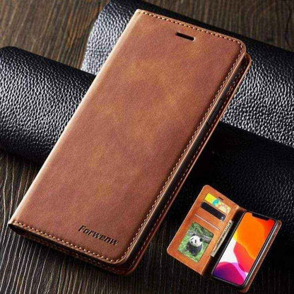 iPhone Flip Leather Wallet Case