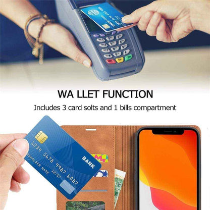 iPhone Flip Leather Wallet Case