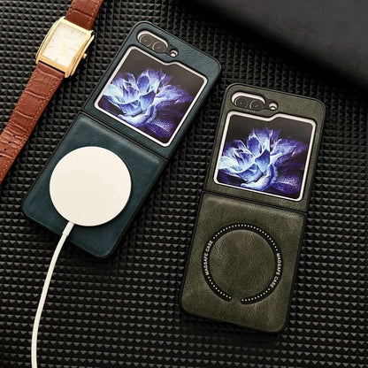 Samsung Z Flip Leather Phone Case