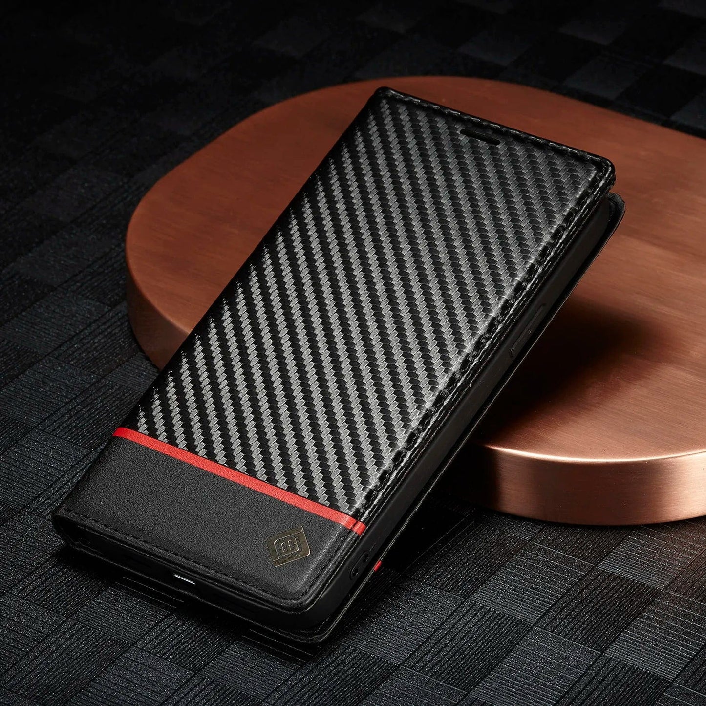 iPhone 15 Carbon Fiber Wallet Case