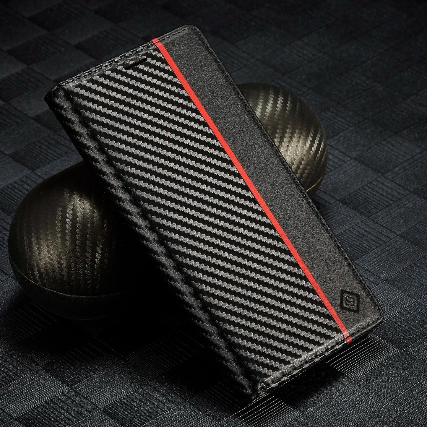 iPhone 15 Carbon Fiber Wallet Case