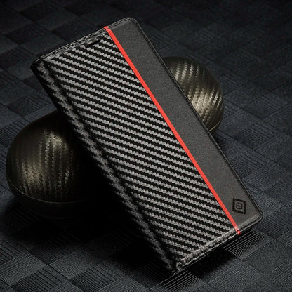 iPhone 15 Carbon Fiber Wallet Case