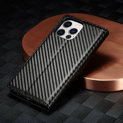 iPhone 15 Carbon Fiber Wallet Case