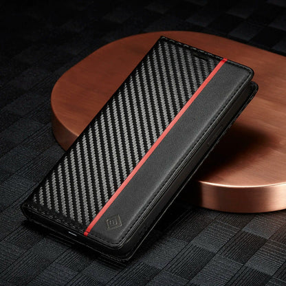 iPhone 15 Carbon Fiber Wallet Case