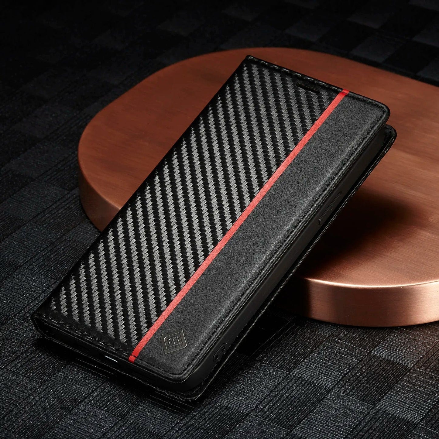 iPhone 16 Carbon Fiber Wallet Case