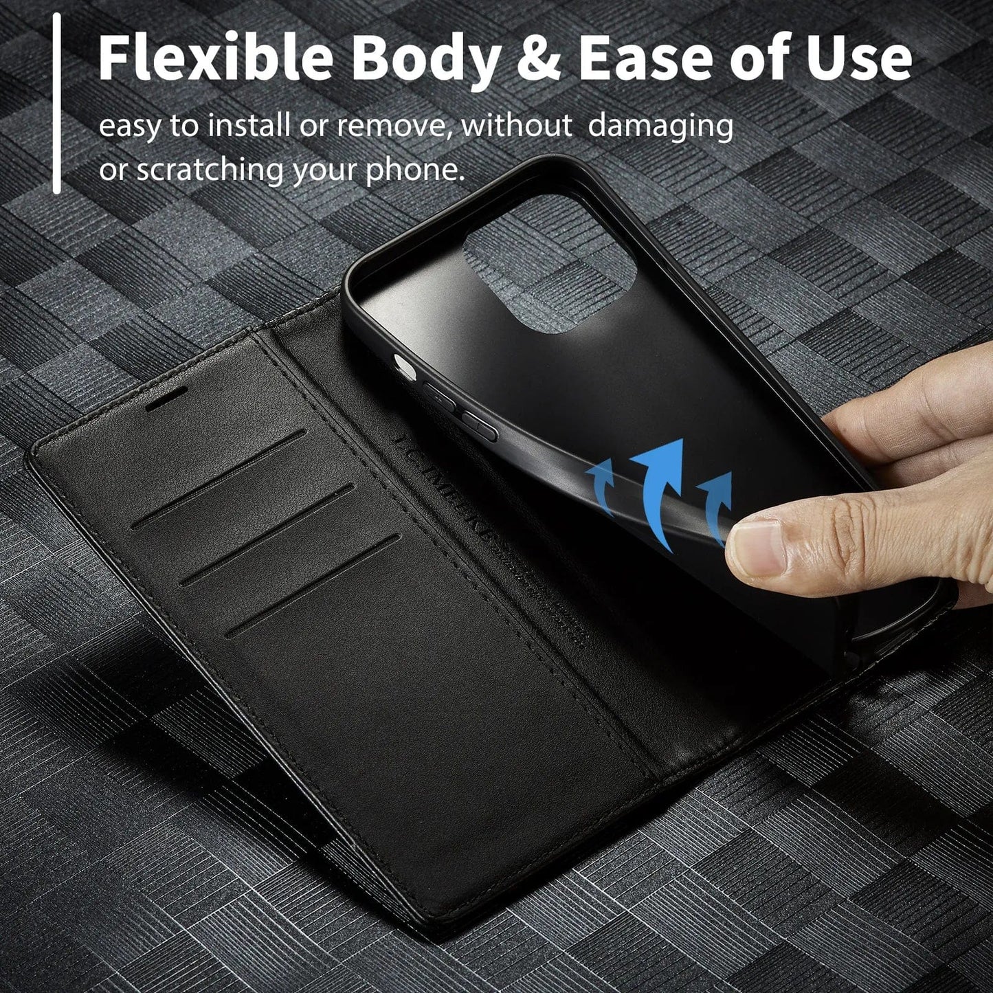 iPhone 15 Carbon Fiber Wallet Case