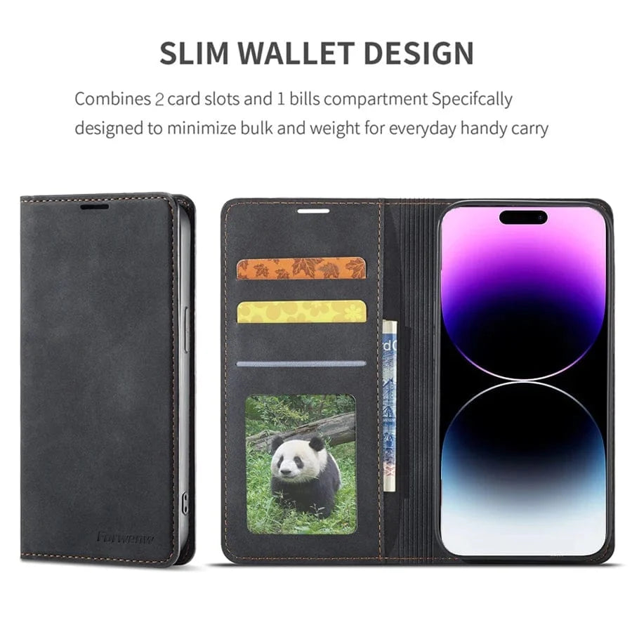 iPhone Leather Wallet Phone Case