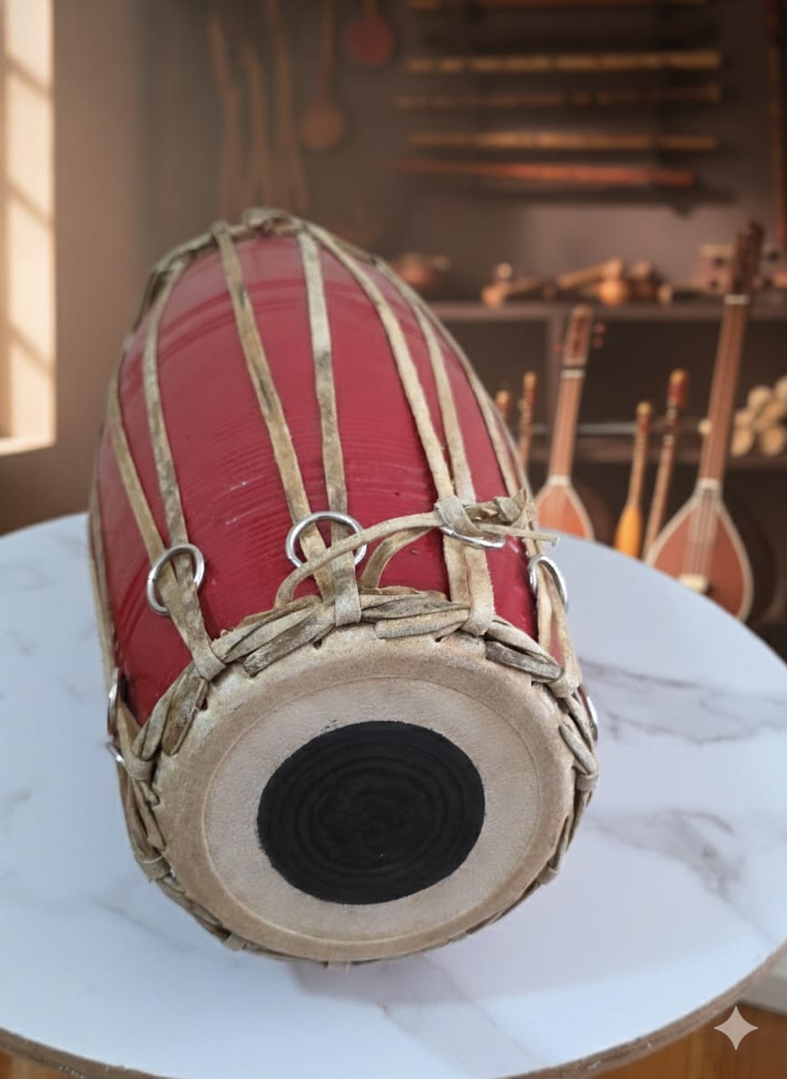Madal Drum – Handmade Nepali Hand Drum | Traditional Wooden Musical Instrument