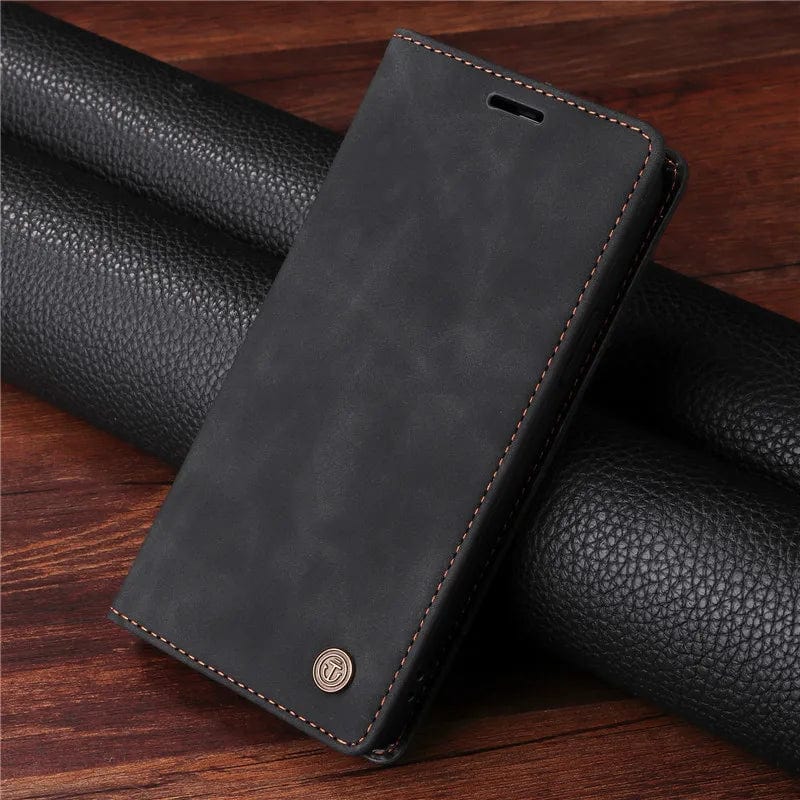 iPhone Magnetic Leather Wallet Case