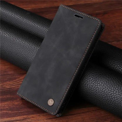 iPhone Magnetic Leather Wallet Case