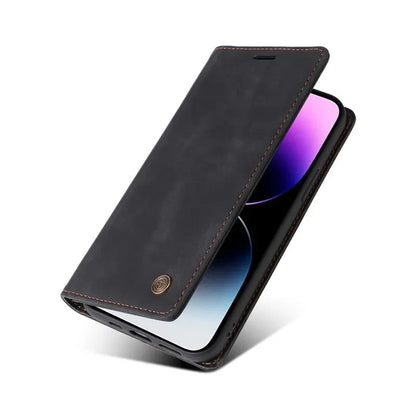 iPhone Magnetic Leather Wallet Case
