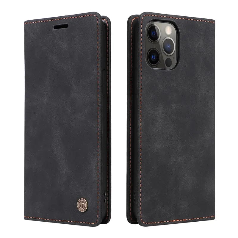 iPhone Magnetic Leather Wallet Case