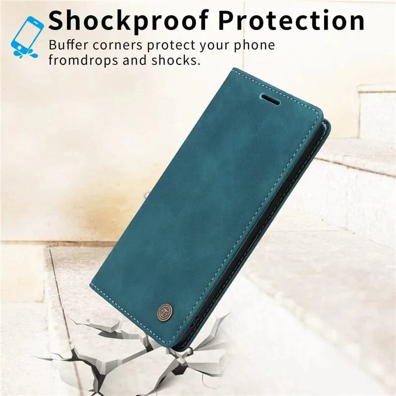 iPhone Magnetic Leather Wallet Case
