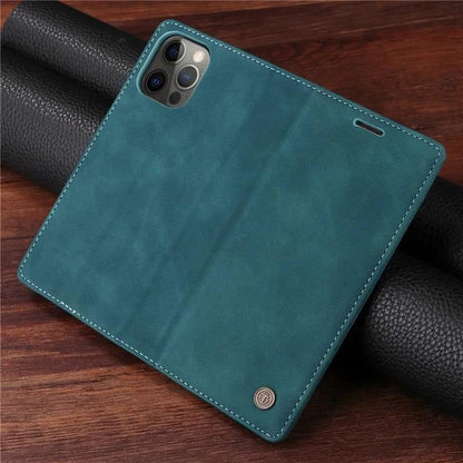 iPhone Magnetic Leather Wallet Case