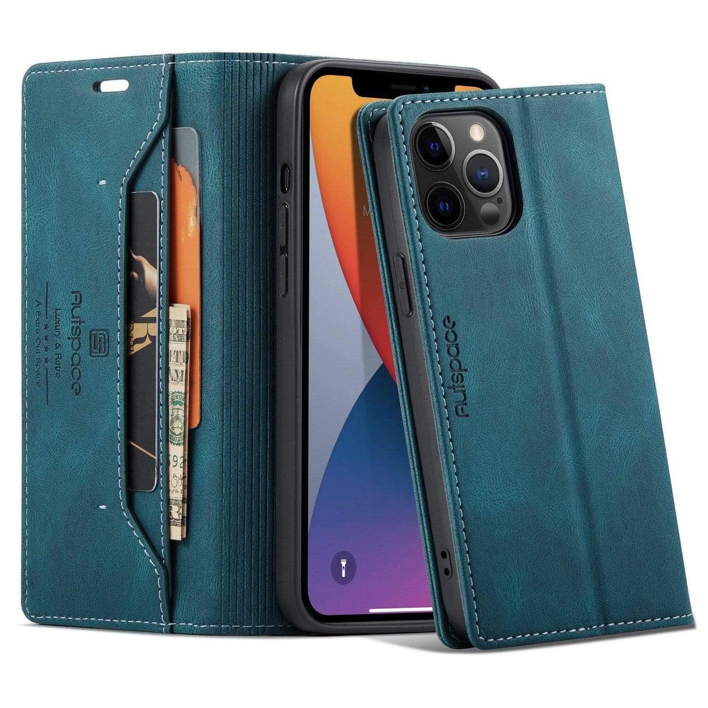 RFID iPhone Leather Wallet Case