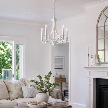 Kalani Modern Chandelier 5 Light - White