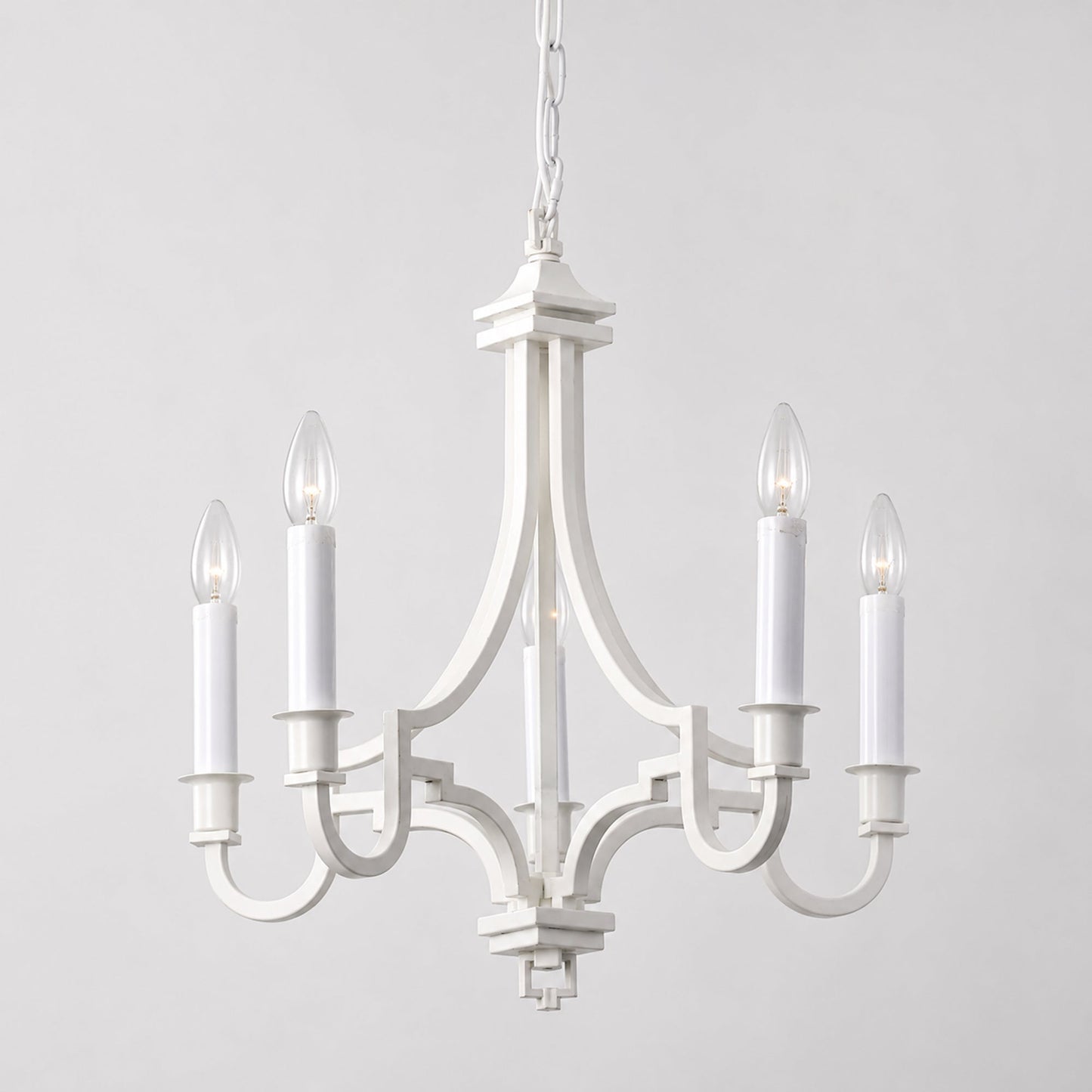 Kalani Modern Chandelier 5 Light - White
