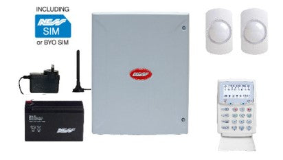 Ness D8XCEL 4G Alarm Kit with KPX+ Keypad & Guardall GQ20 20m Quad PIRs – SKU: K-9411