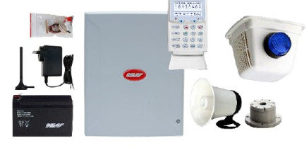 NESS D16XCEL4G Alarm Kit with KPX+ LCD Keypad, 4G Communicator, Siren, and SIM – 16 Zone Security System – SKU: NESS-K-9324