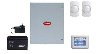 NESS D16XD Alarm Kit with Navigator Touchscreen Keypad & Guardall GQ20 PIR Sensors – 16 Zone Security System – SKU: K-6417