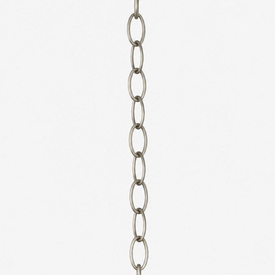 100cm Chain Extension Including Carabiner - Brushed Nickel