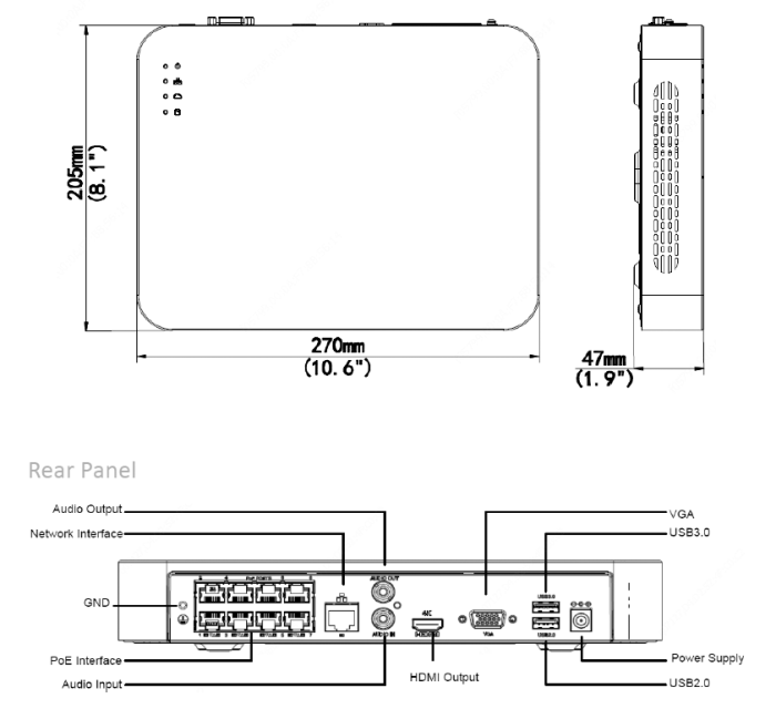 Uniarch Surveillance Kit with 4x Uniarch 8MP Turret CCTV IP Camera and 8CH NVR with PoE Switch plus 4TB HDD