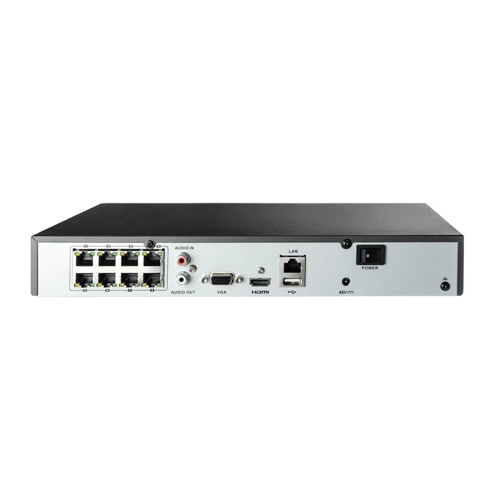 HiLook NVR‑108MH‑C/8P 8‑Channel 4K PoE Network Video Recorder – Up to 8 IP Cameras, 80 Mbps Bandwidth, 4K HDMI Output