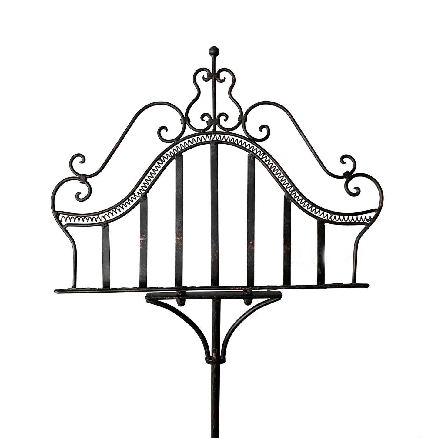 Ornate Metal Music, Book or Menu Stand - Distressed Black