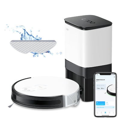 TP-Link Tapo RV10 Plus Robot Vacuum and Mop with Smart Auto-Empty Dock | 2000Pa Suction | Zigzag Path Planning | 3-Level Mopping | 3-Hour Runtime | App & Voice Control – TAPO-RV10-PLUS