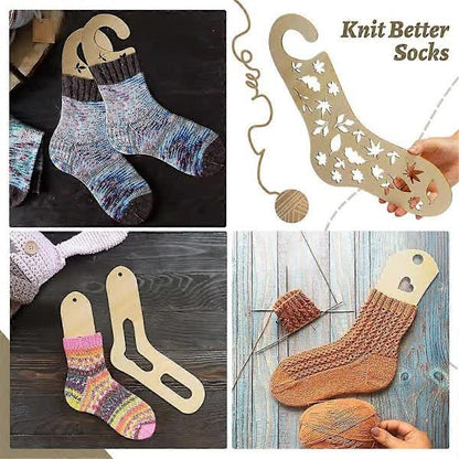 pcs Wooden Sock Blockers for Knitting, Adjustable Sock Blockers for Knitting Blockers Knitting Crochet S