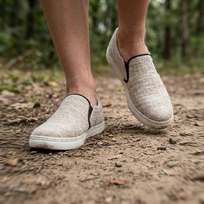 Hemp Slip-On Shoes – Organic Hemp Shoes Australia Natural Beige