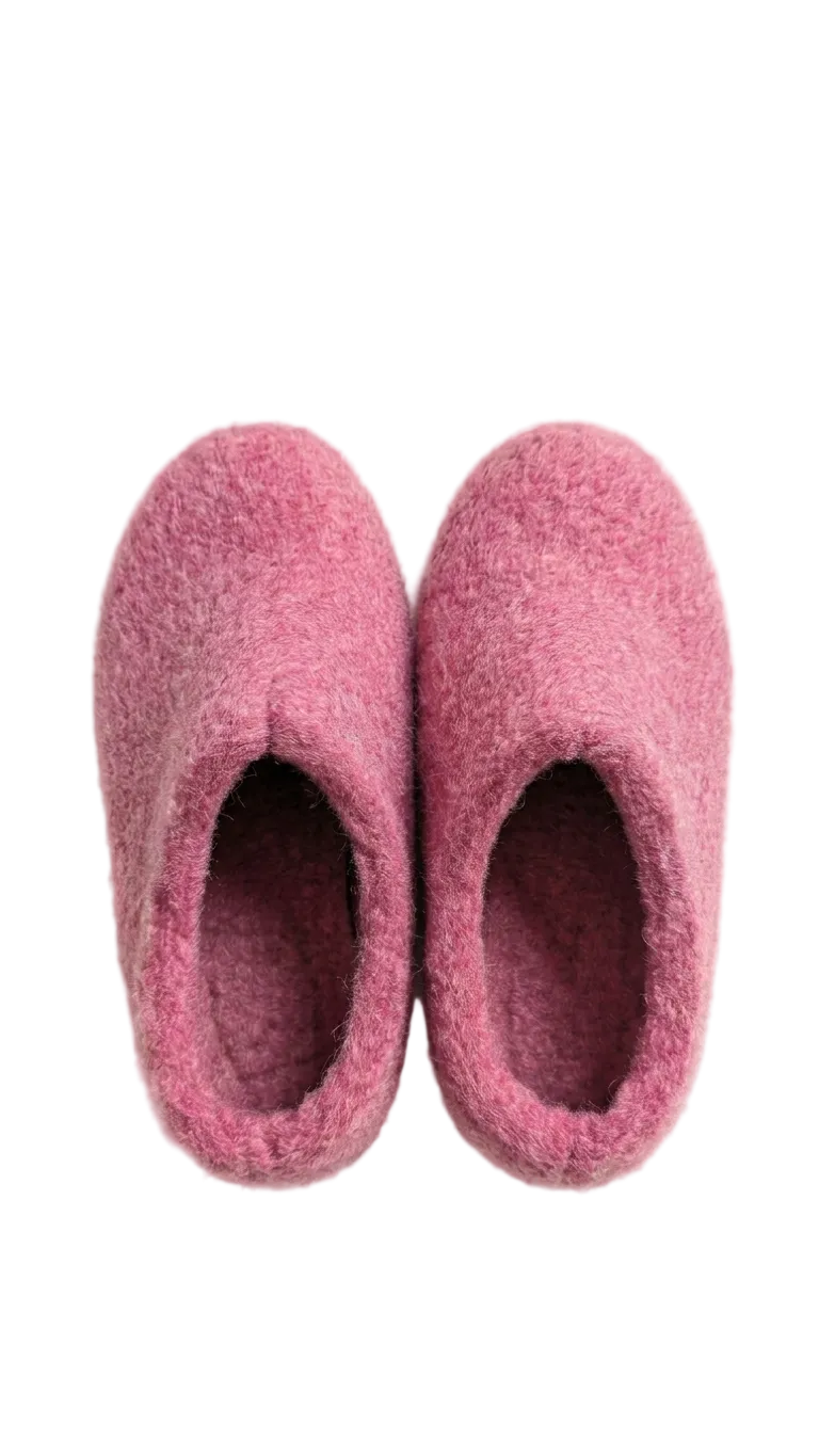 Kids Wool Felt Slippers – Handmade 100% NZ Wool Children's House Shoes