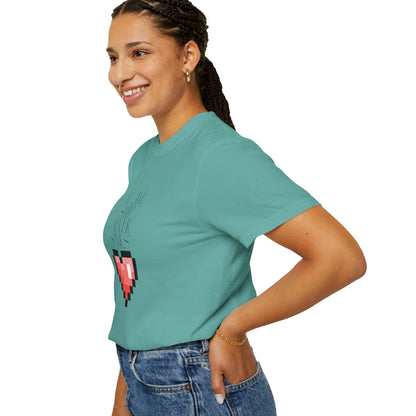 Pixel Heart Unisex Tee  Retro 8 Bit Gaming Shirt |By Aprasi