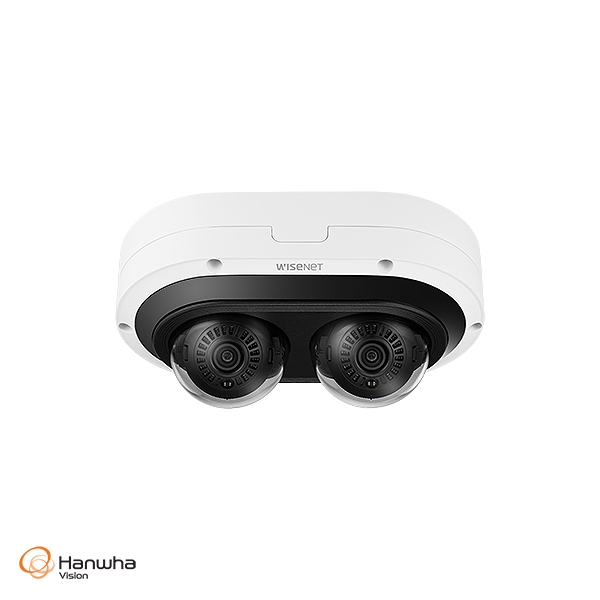 Hanwha Wisenet PNM-12082RVD 6MP x 2CH Multi-Directional Network Dome Camera with IR, Motorised Varifocal Lens, extremeWDR, WiseStream II, TPM 2.0, IP66/IP67 & IK10 PTZ P Series