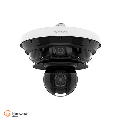WISENET CT-PNM-C34404RQPZ Hanwha Vision 8MP H.265 IR Multi-sensor camera with PTZ and AI Object Detection P series