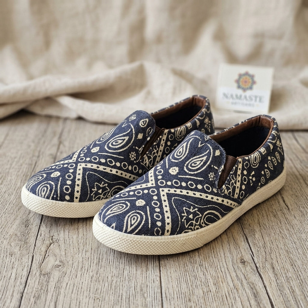 Organic Hemp Shoes – Mandala Slip-On Hemp Shoes Australia