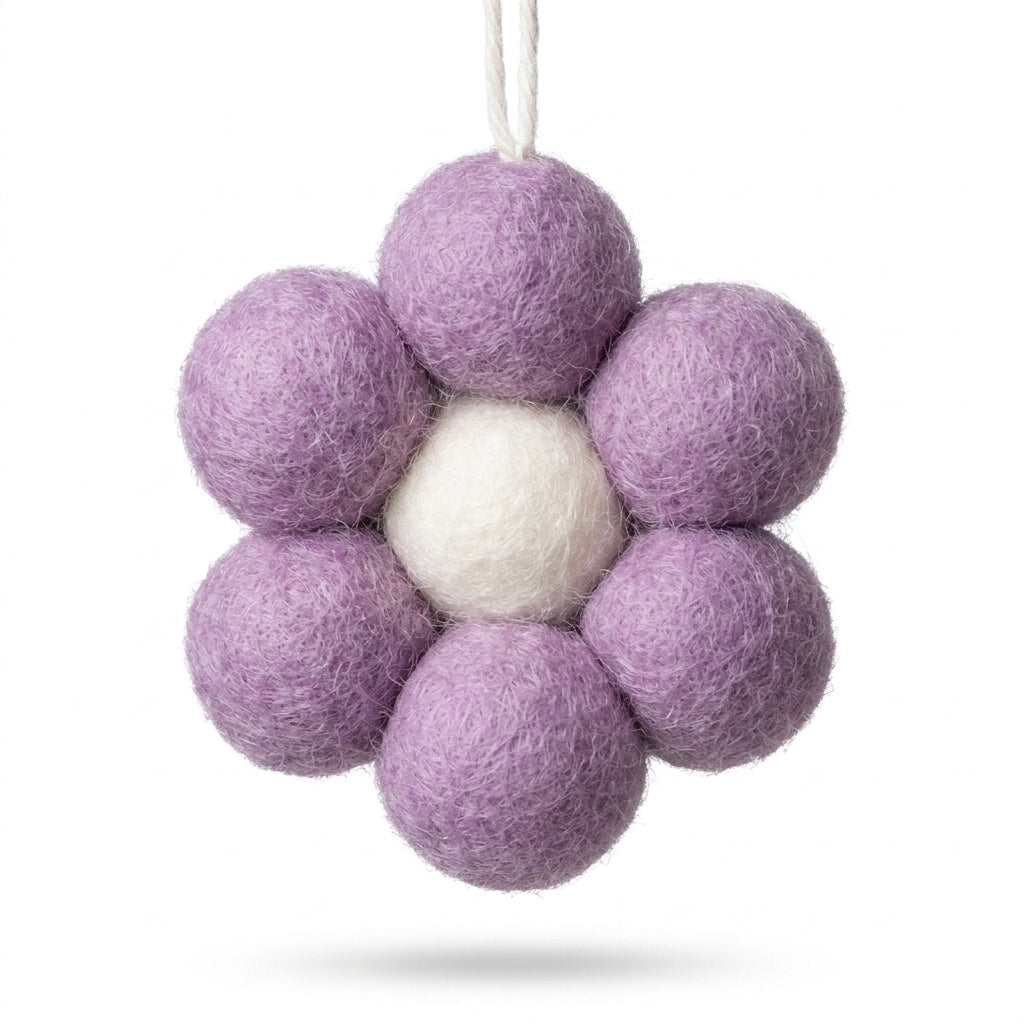 Handmade Wool Felt Flower Ornament