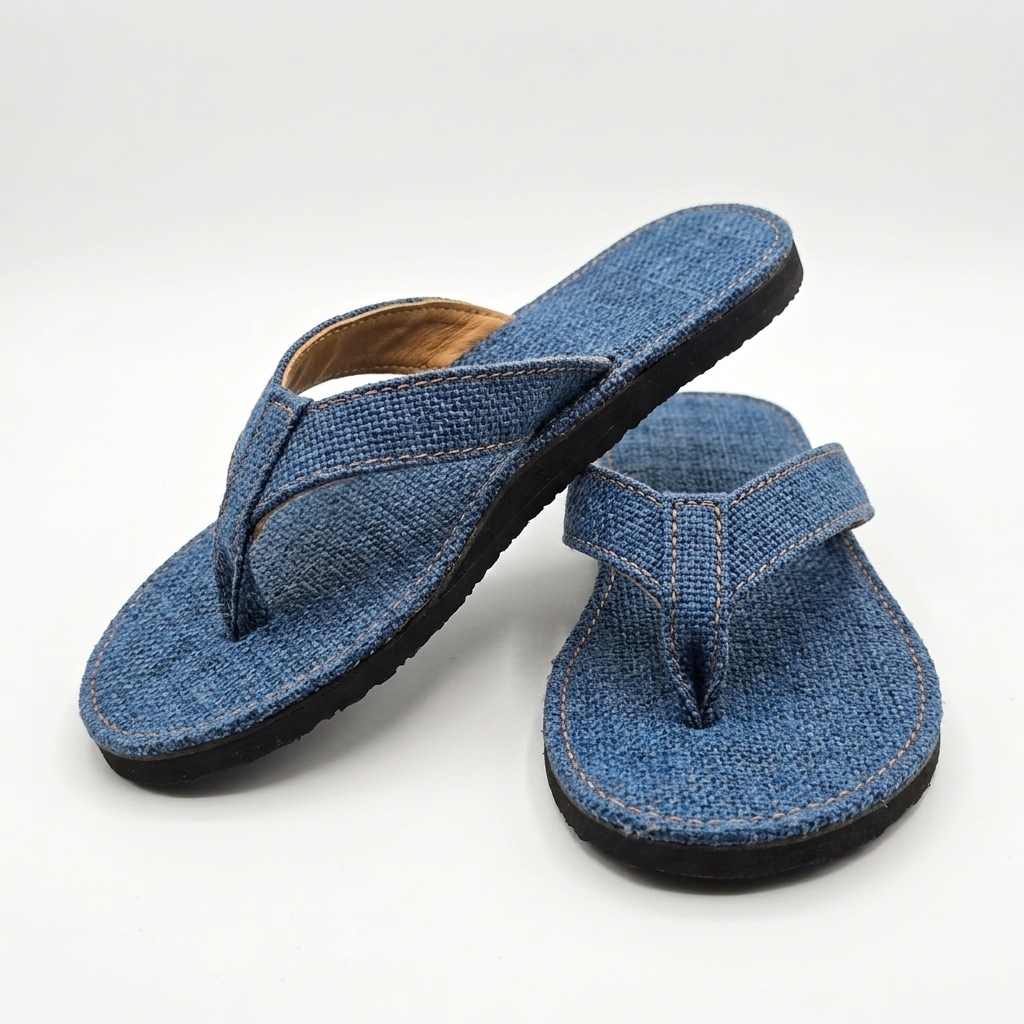 Blue Hemp Flip Flops – Vegan Plastic-Free Summer Sandals