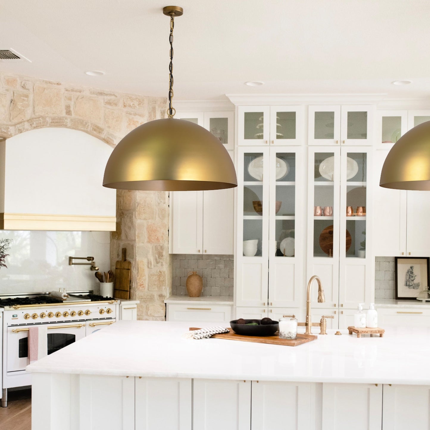 Presley Dome Pendant Light - Gold