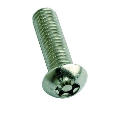 PROLOK Resytork Security Machine Screw – M6 x 30mm, Button Head, 2-Way Drive, 304 Stainless Steel, Pack of 25 with Driver | Tamper-Resistant Fastener | Part No. RTBM630-25