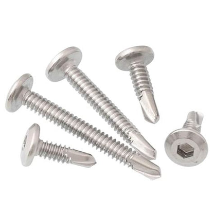 PROLOK Resytork Security Screw – 12G x 50mm, Button Head, 2-Way Self Tapper, AB Thread, 304 Stainless Steel, Pack of 20 with Driver | Tamper-Resistant Fastener | Part No. RTBS12J-20