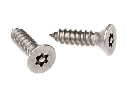 PROLOK Resytork Countersunk Security Screw – 10G x 25mm, 2-Way Self Tapper, AB Thread, 304 Stainless Steel, Pack of 25 with Driver | Tamper-Resistant Fastener | Part No. RTCS10G-25