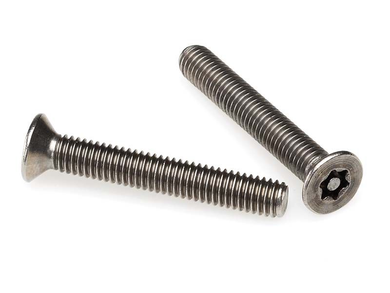 PROLOK Resytork Countersunk Security Screw – 10G x 25mm, 2-Way Self Tapper, AB Thread, 304 Stainless Steel, Pack of 25 with Driver | Tamper-Resistant Fastener | Part No. RTCS10G-25