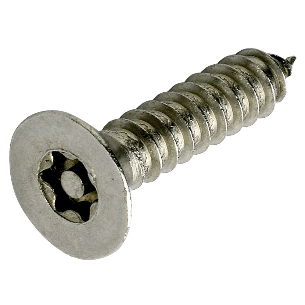 PROLOK Resytork Countersunk Security Screw – Self Tapper, 12 Gauge (5.5mm) x 50mm, 2-Way Drive, 304 Stainless Steel, Pack of 20 with Driver | Tamper-Resistant Fastener | Part No. RTCS12J-20