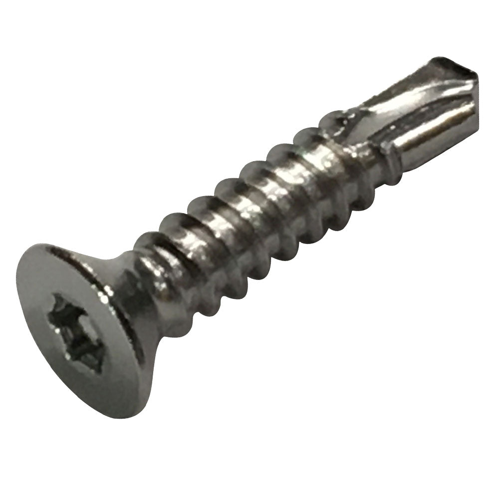 PROLOK Resytork Countersunk Security Screw – Self Tapper, 8 Gauge (4.2mm) x 19mm, 2-Way Drive, 304 Stainless Steel, Pack of 25 with Driver | Tamper-Proof Fastening | Part No. RTCS8F-25