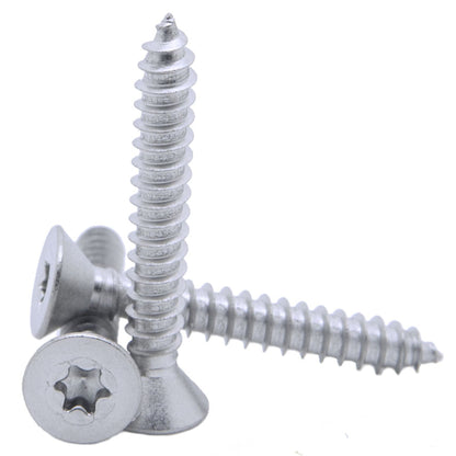 PROLOK Resytork Countersunk Security Screw – Self Tapper, 8 Gauge (4.2mm) x 25mm, 2-Way Drive, 304 Stainless Steel, Pack of 25 with Driver | Tamper-Resistant Fastener | Part No. RTCS8G-25