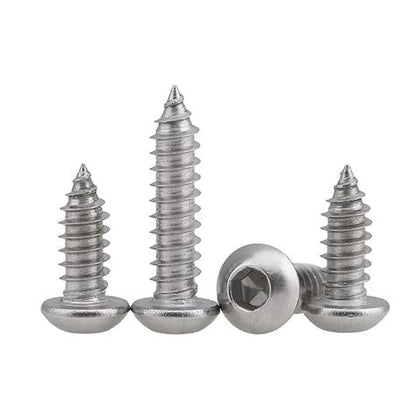 PROLOK Resytork Security Screw – 8G x 25mm, Button Head, 2-Way Self Tapper, AB Thread, 304 Stainless Steel, Pack of 25 with Driver | Tamper-Resistant Fastener | Part No. RTBS8G-25