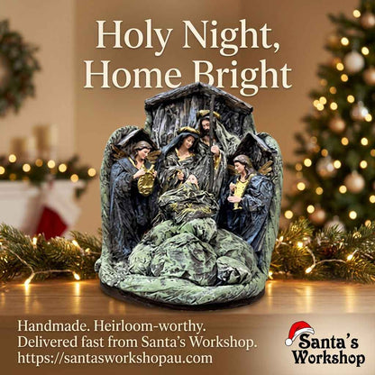 29cm Christmas Holy Family with Angels – Religious Nativity Scene Christmas Decoration