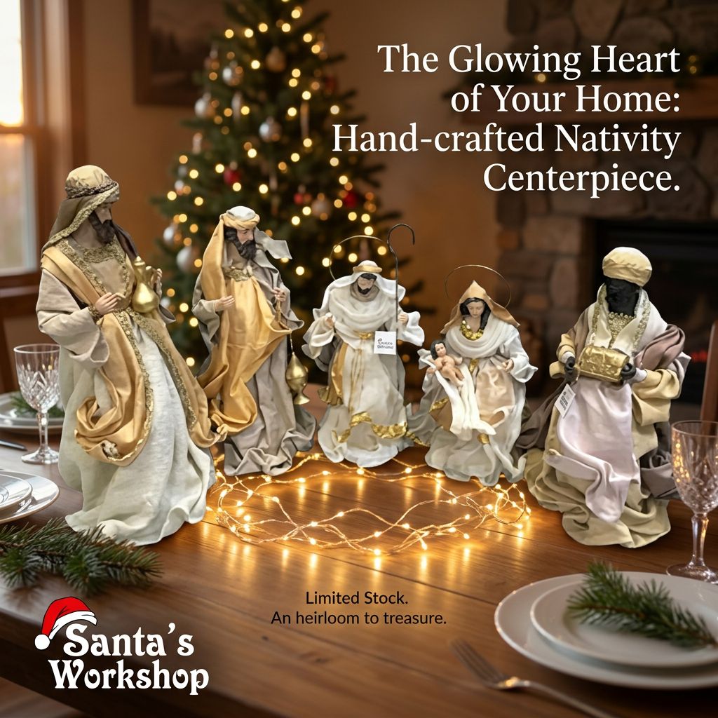 Christmas Nativity scene with manger  -40-55cm